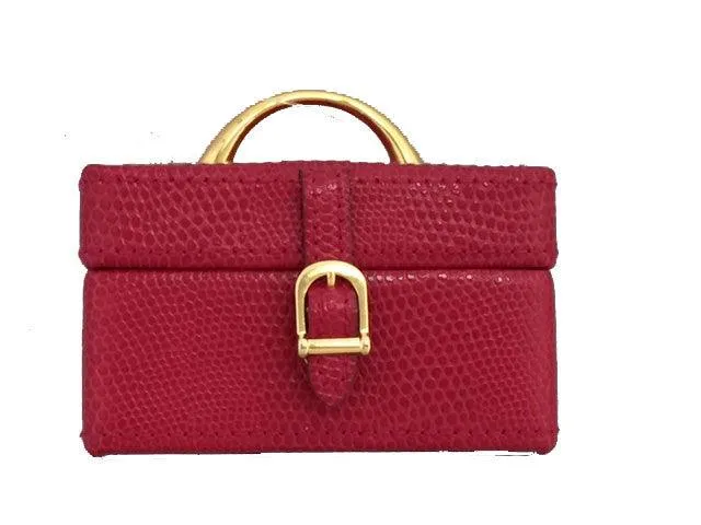 Miniature 3.5" Rectangular Suitcase Jewelry Holder