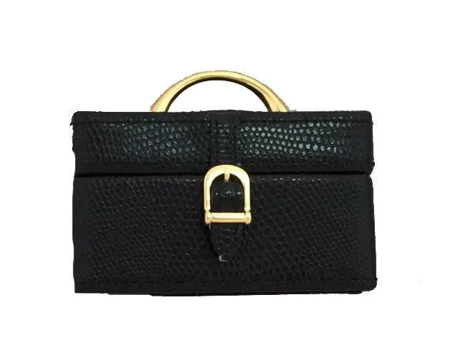 Miniature 3.5" Rectangular Suitcase Jewelry Holder