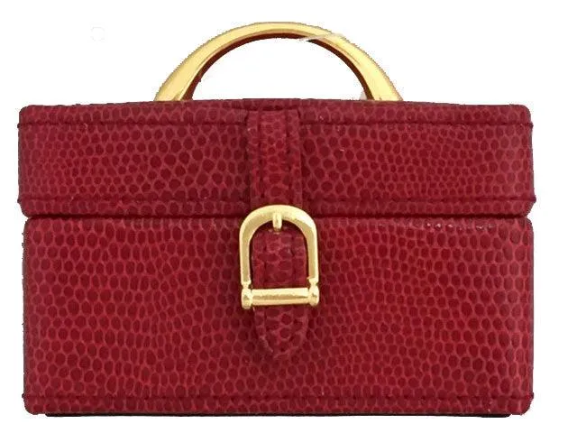 Miniature 3.5" Rectangular Suitcase Jewelry Holder