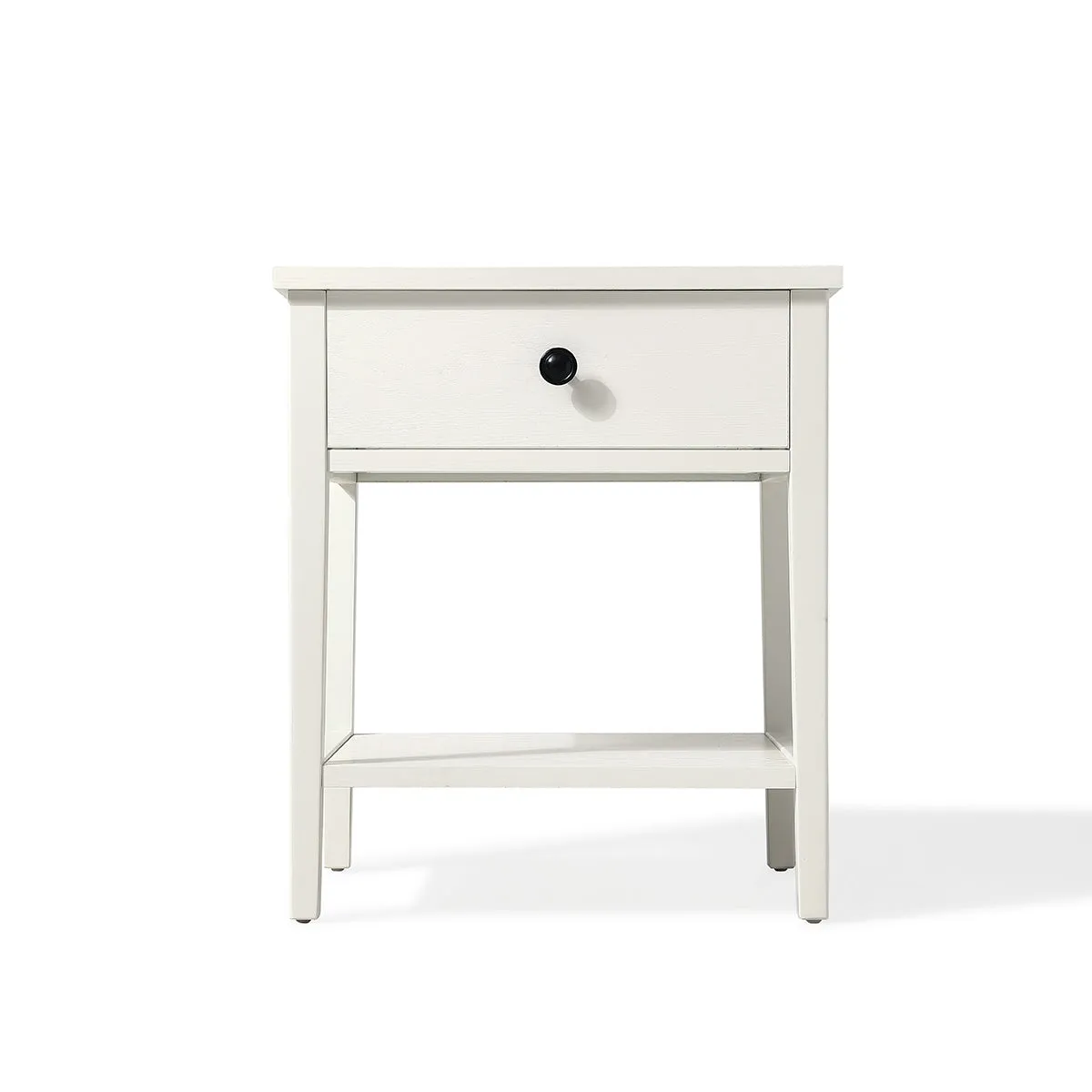 Minimalist Cream Storage Bedside Table