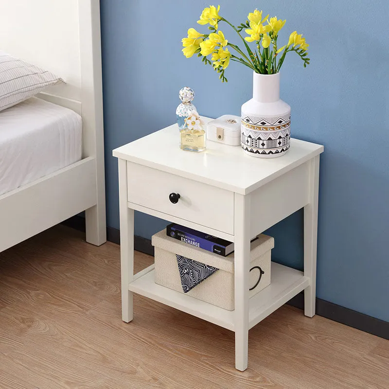 Minimalist Cream Storage Bedside Table