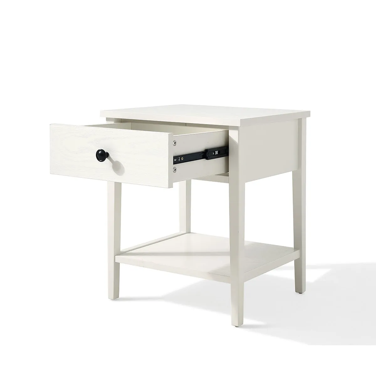 Minimalist Cream Storage Bedside Table