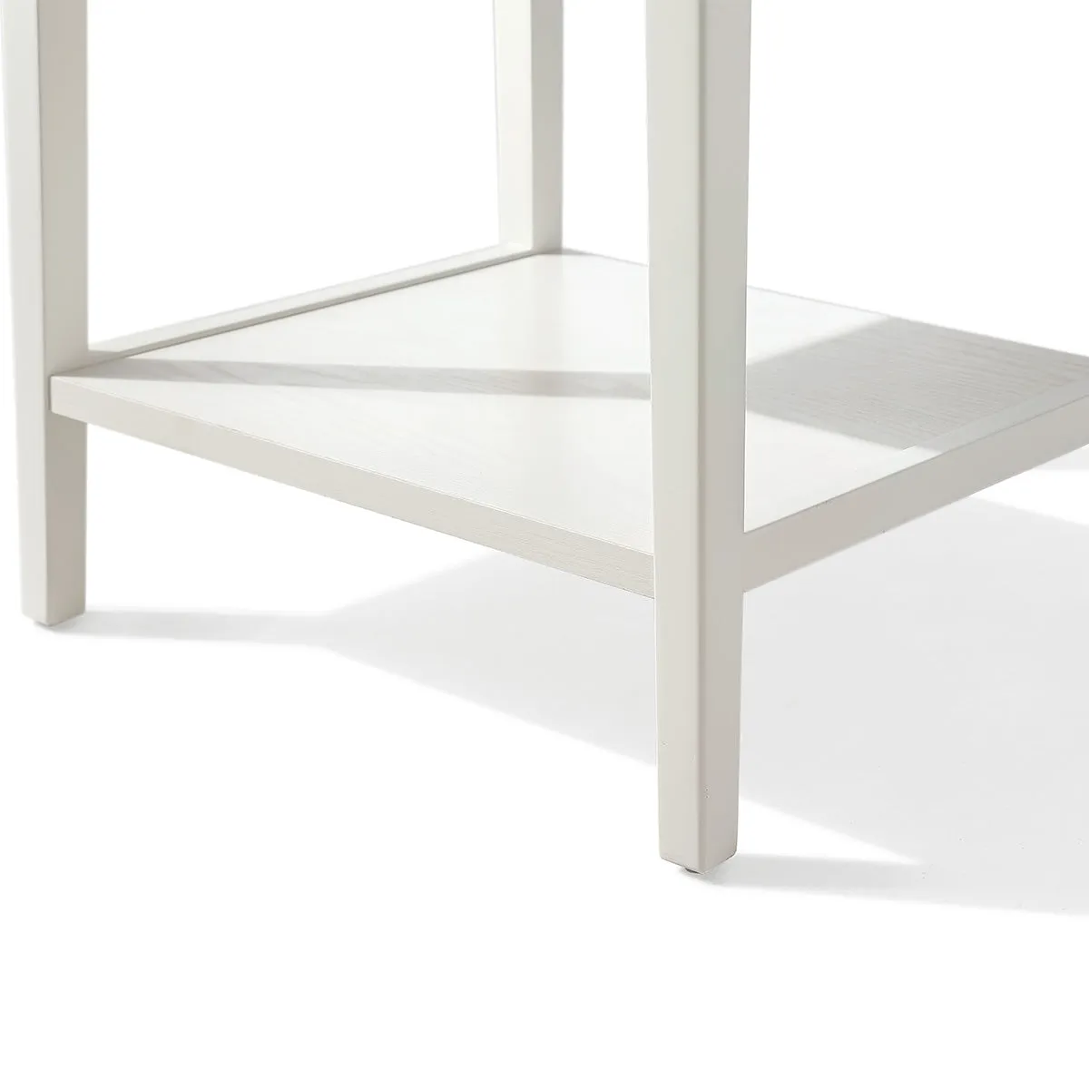 Minimalist Cream Storage Bedside Table