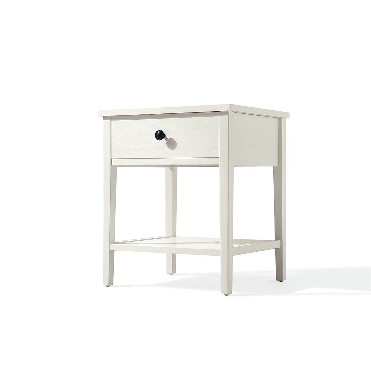 Minimalist Cream Storage Bedside Table