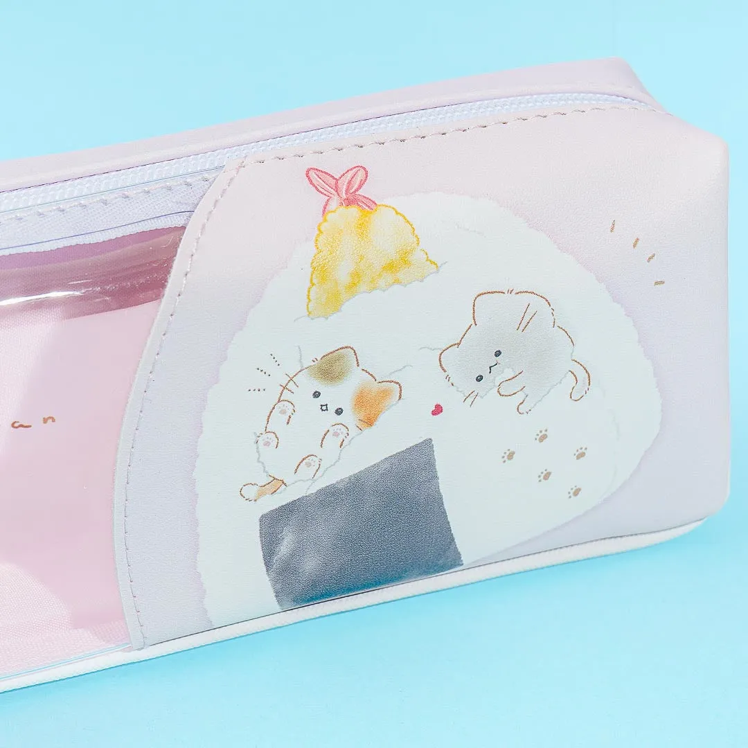 Mogunyan Cat Onigiri Pencil Case