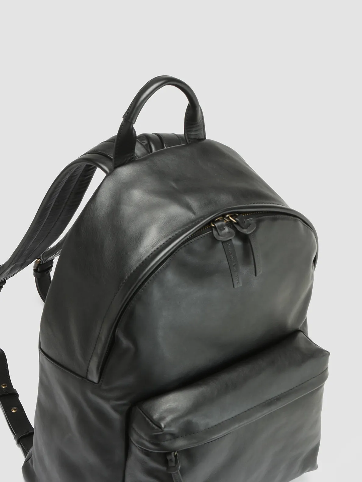 OC PACK - Black Leather Backpack