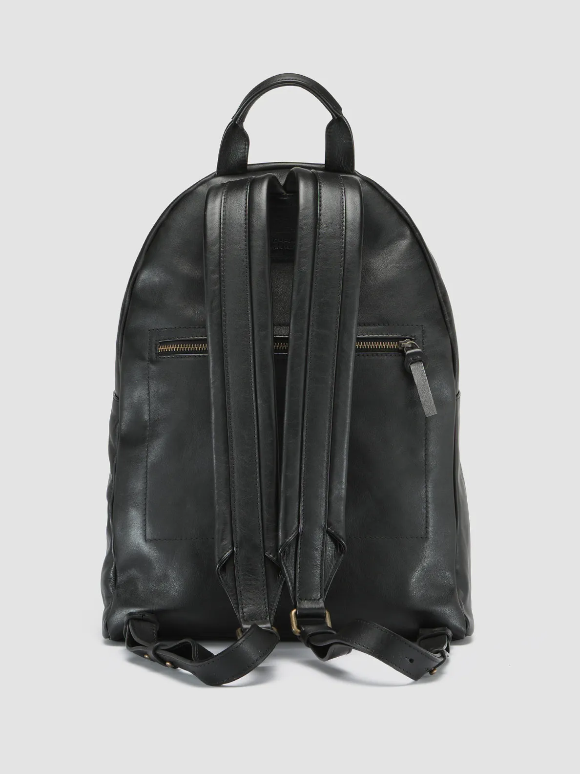OC PACK - Black Leather Backpack