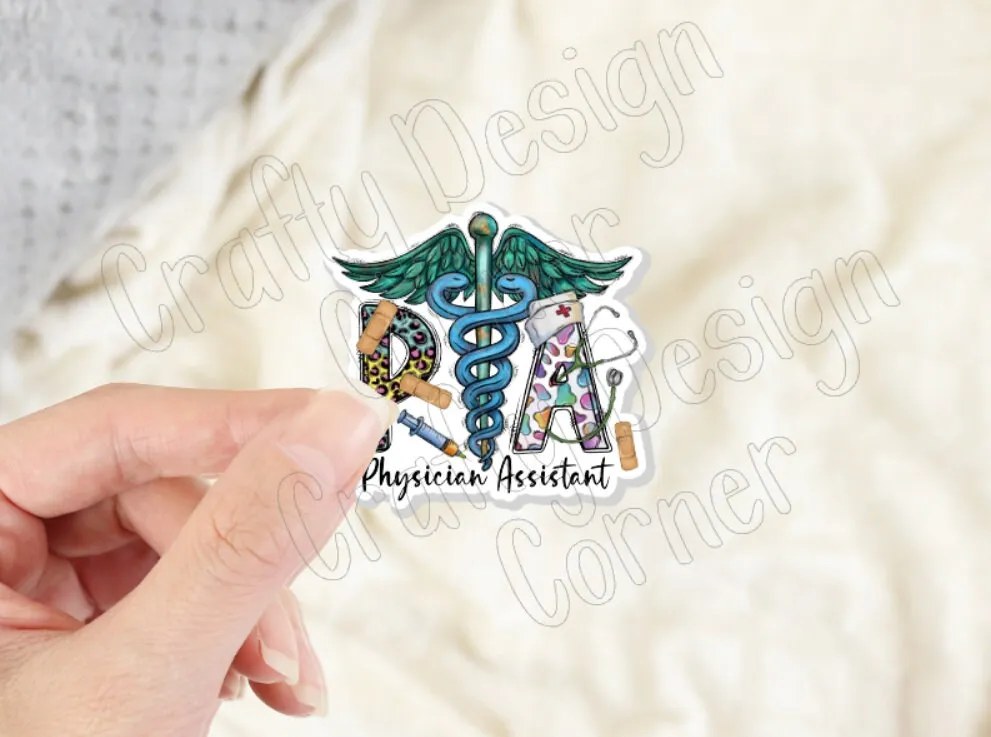 PA Sticker, Physician Assistant Sticker,  Medical STICKER, Cute Medical Design Sticker