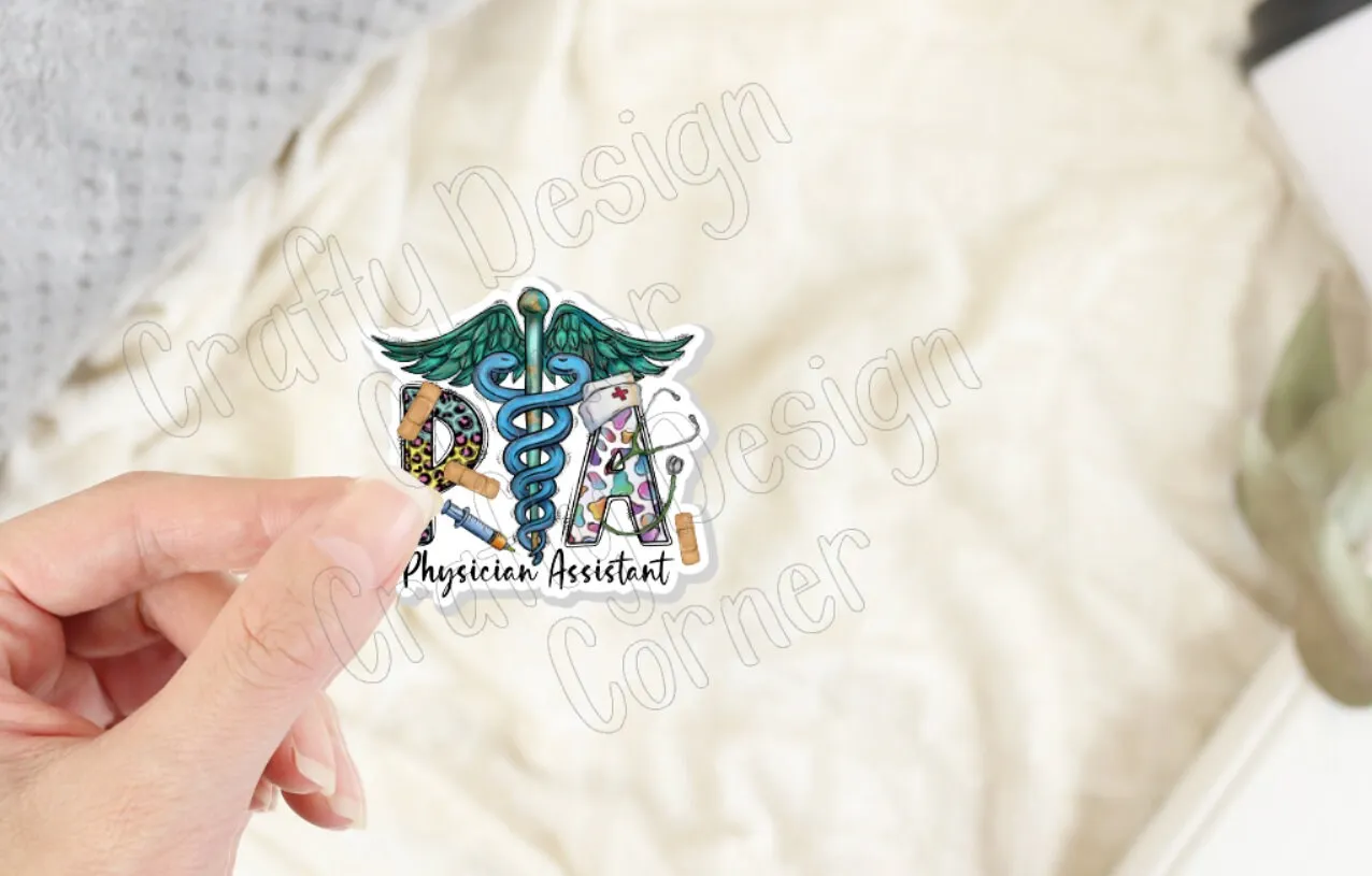 PA Sticker, Physician Assistant Sticker,  Medical STICKER, Cute Medical Design Sticker