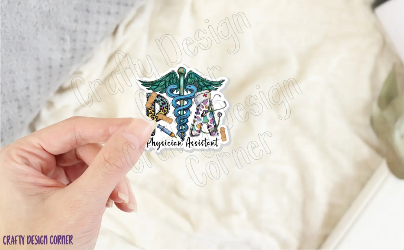 PA Sticker, Physician Assistant Sticker,  Medical STICKER, Cute Medical Design Sticker