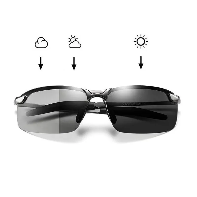 Penetrating Glasses - Photochromic Sunglasses Men Polarized Driving Chameleon Glasses Male Change Color