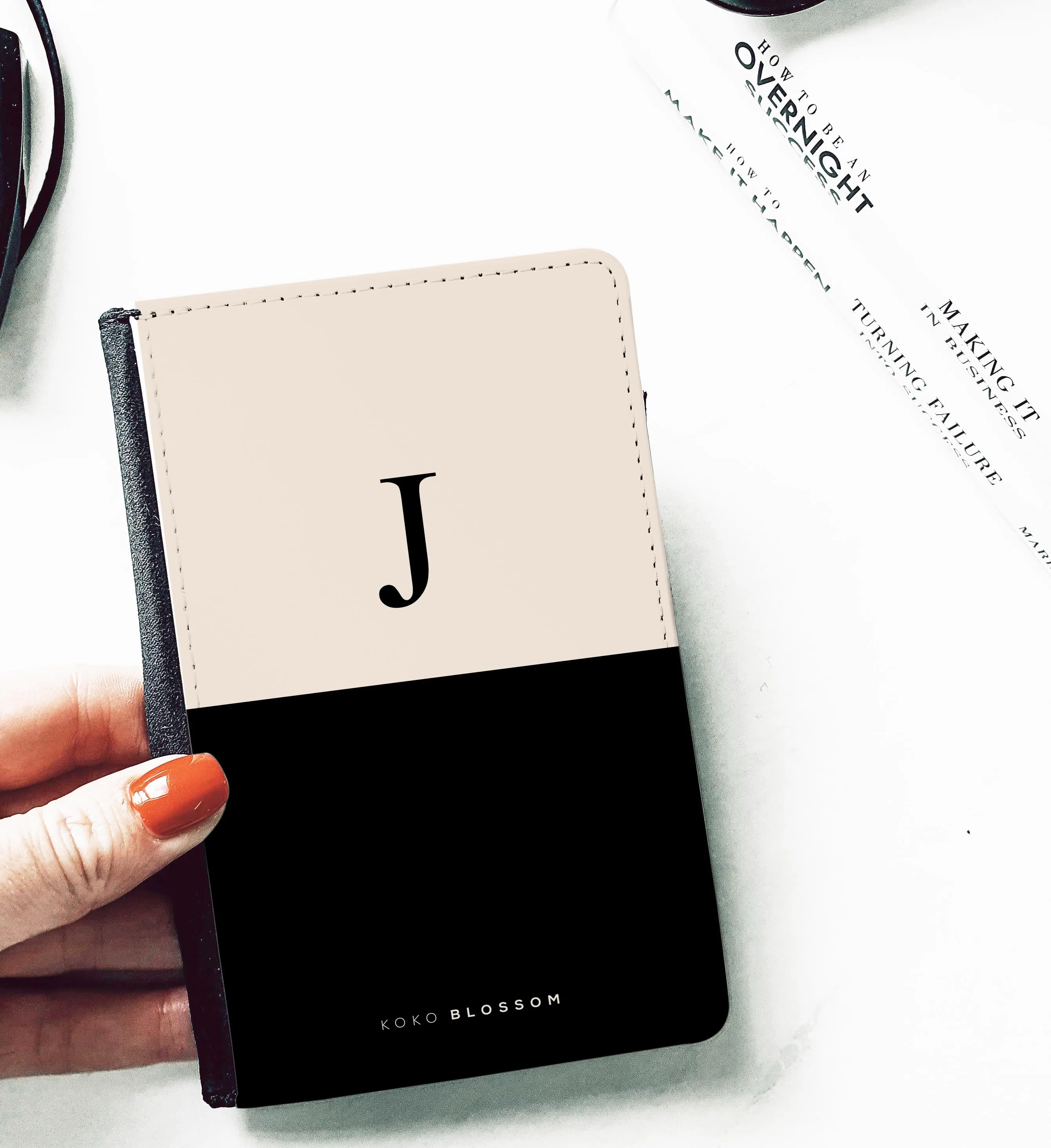 Personalised Suitcase | Black   Vanilla Colourblock