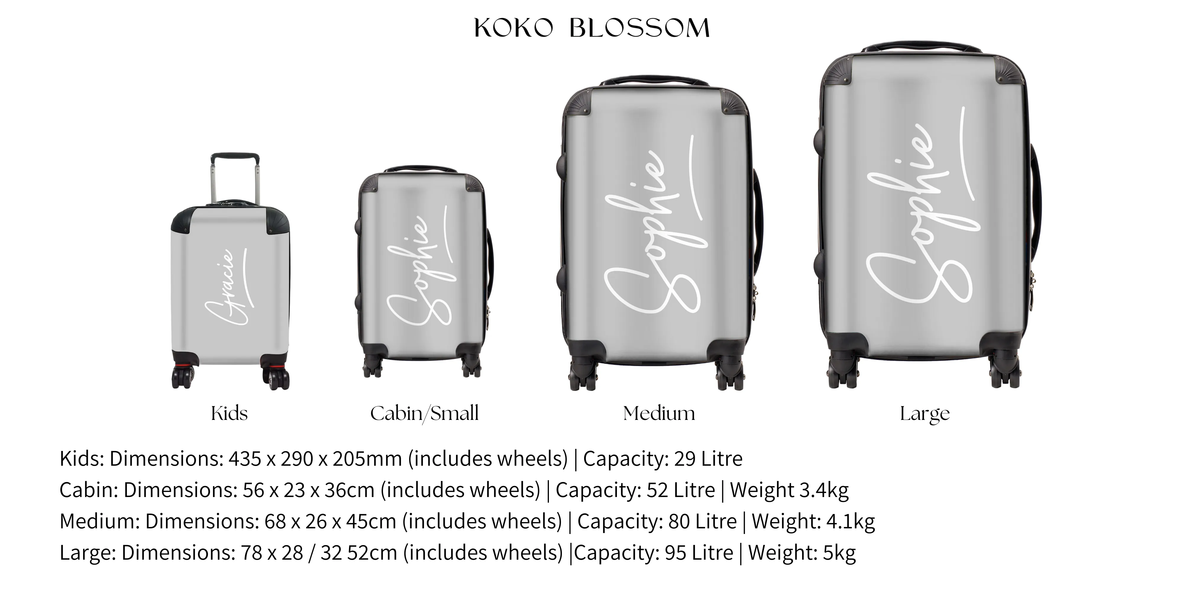 Personalised Suitcase | Black   Vanilla Colourblock