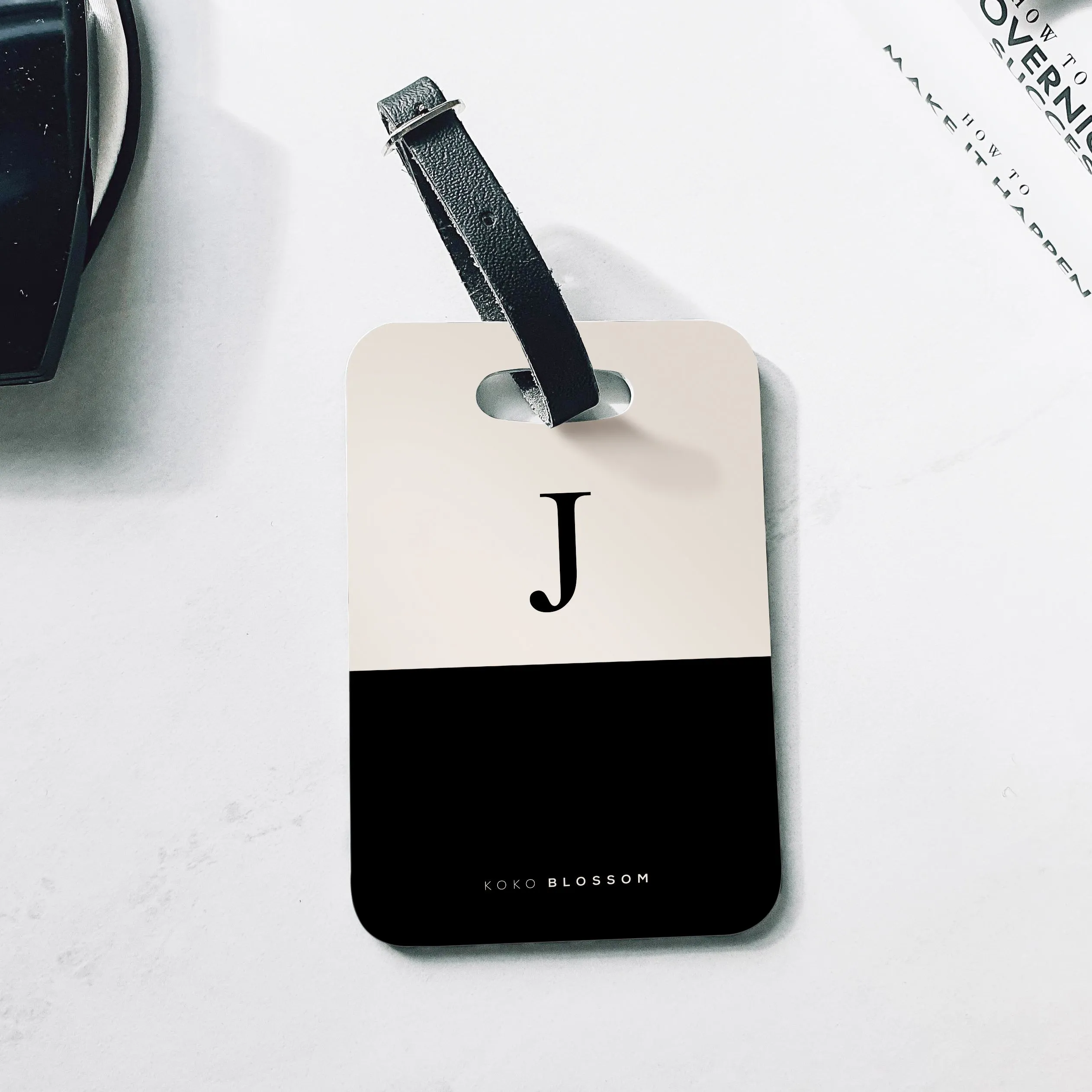 Personalised Suitcase | Black   Vanilla Colourblock