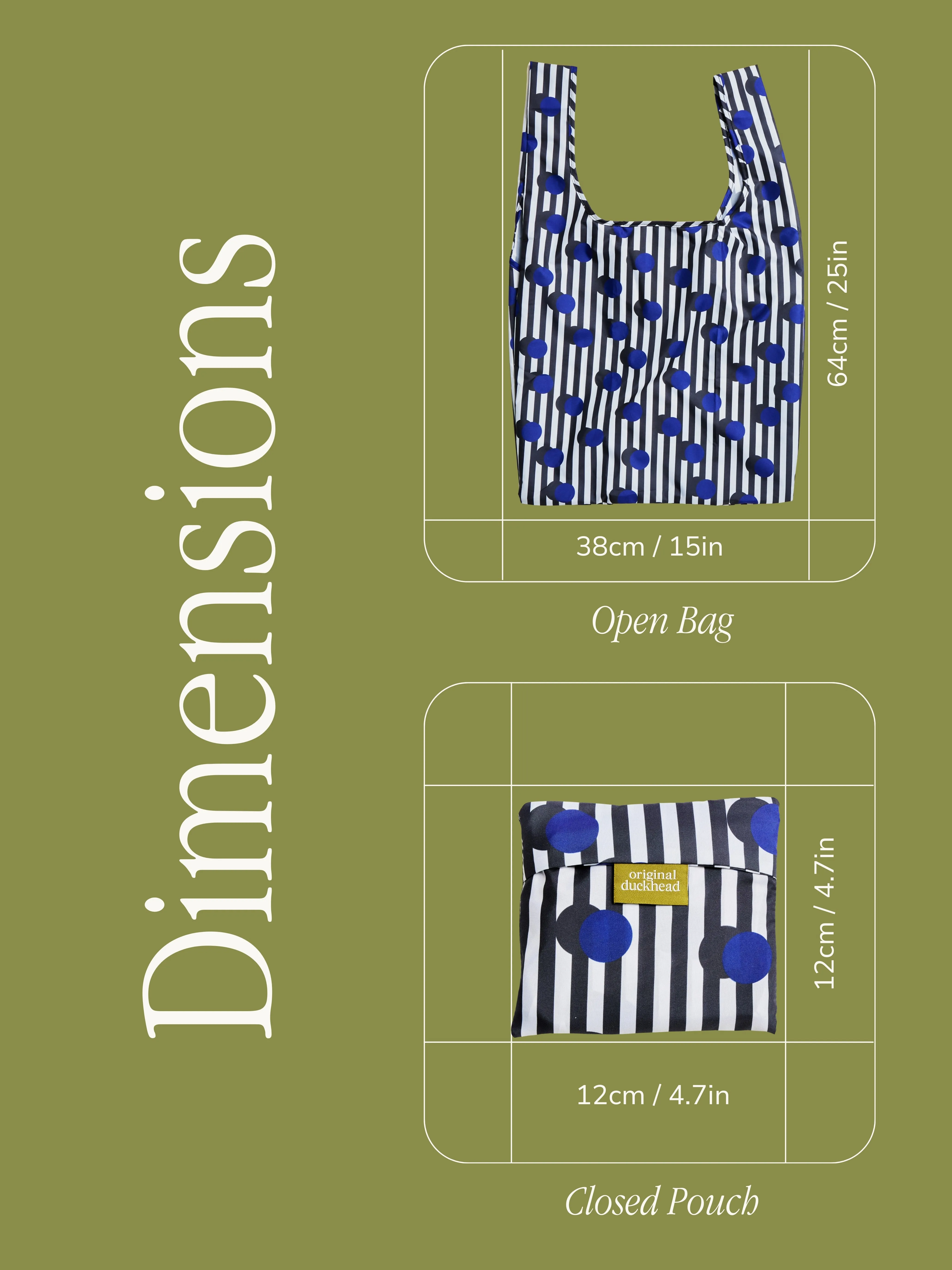 Polka Stripe Reusable Bag