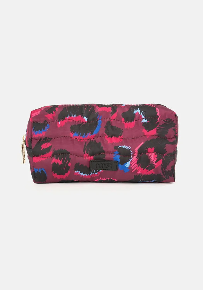 Purple Animal Print Popsy Pencil Case