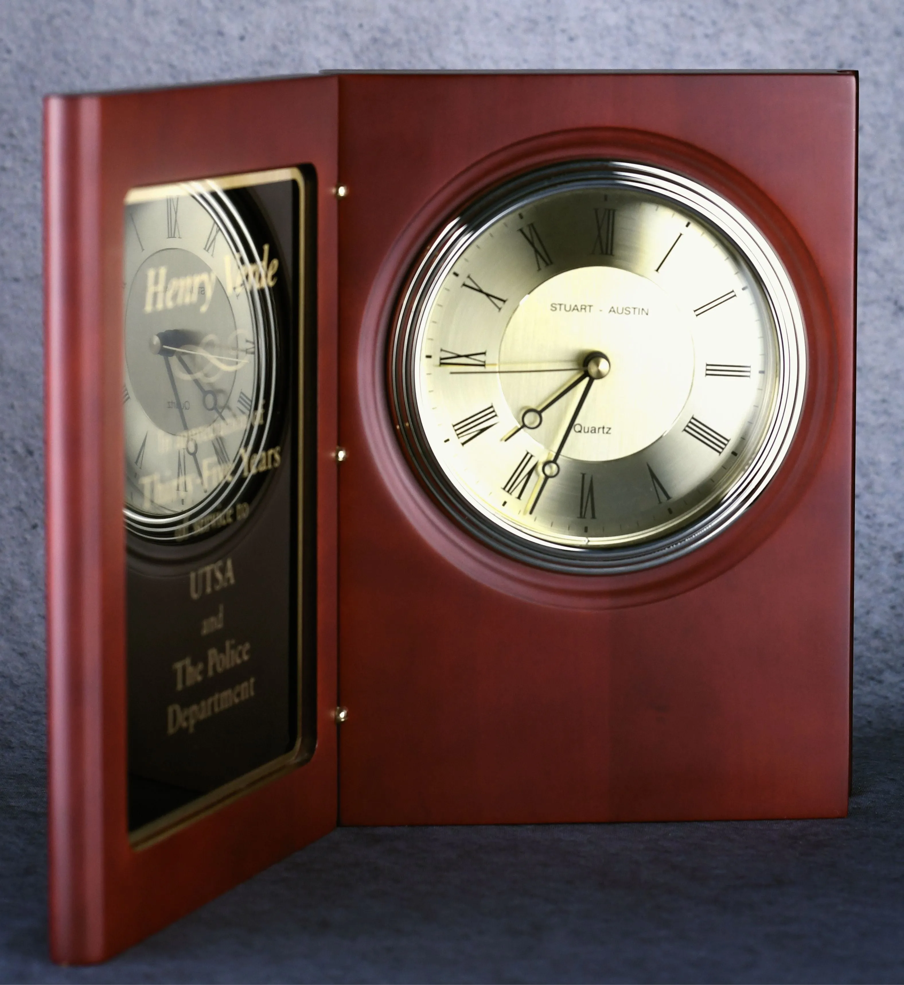 Rosewood Book Clock