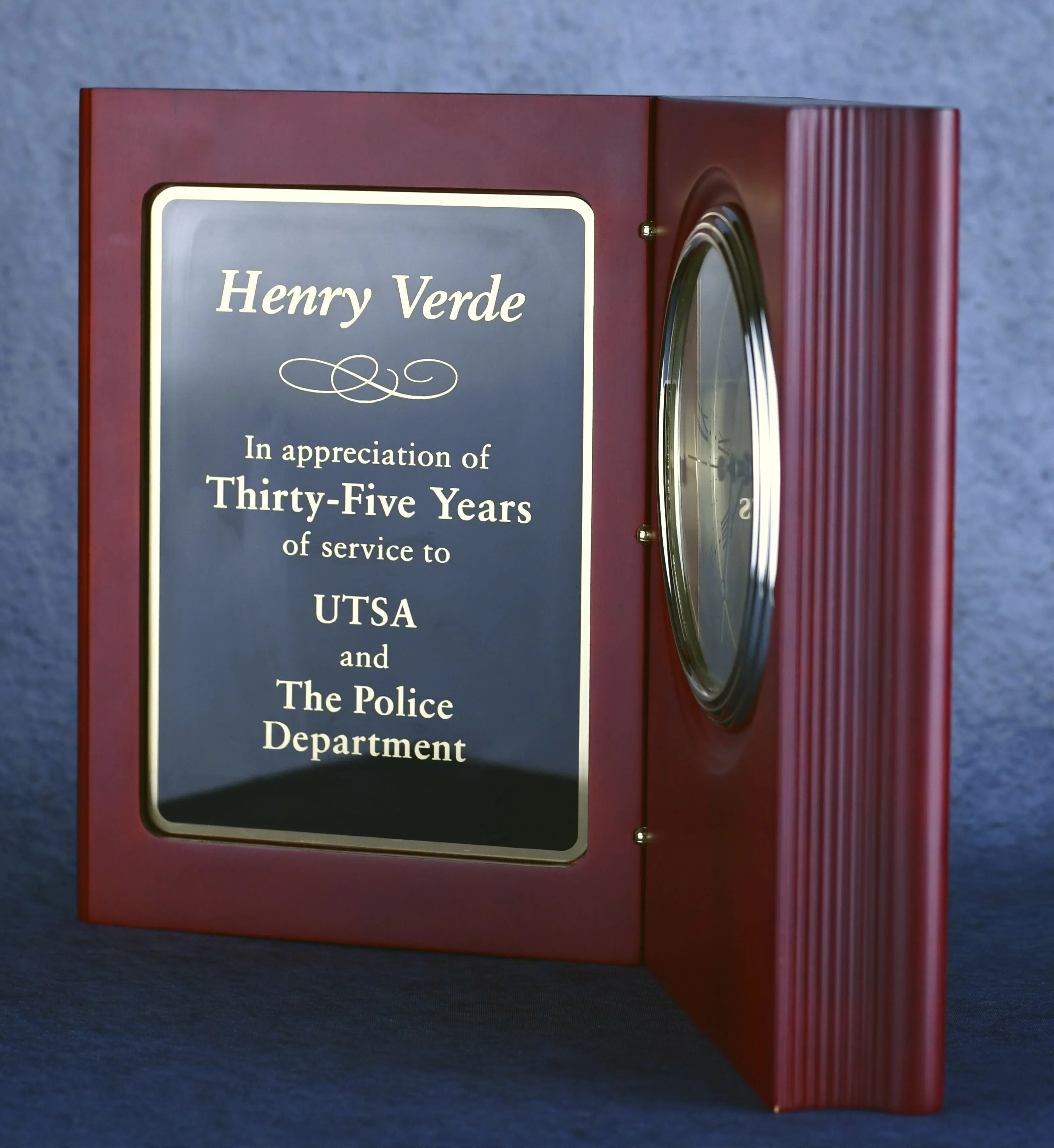 Rosewood Book Clock