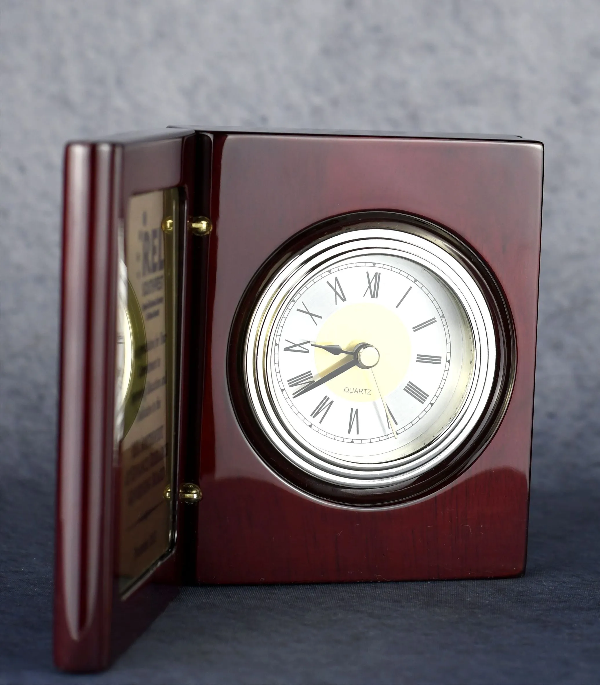 Rosewood Book Clock
