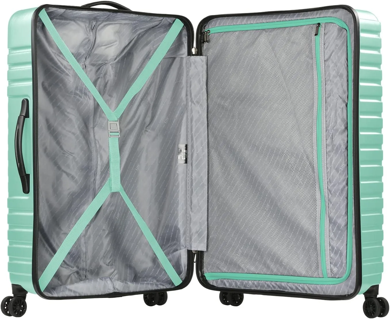 Rugged 30 Inch Hardside Top Handle Black Spinner Luggage Suitcase