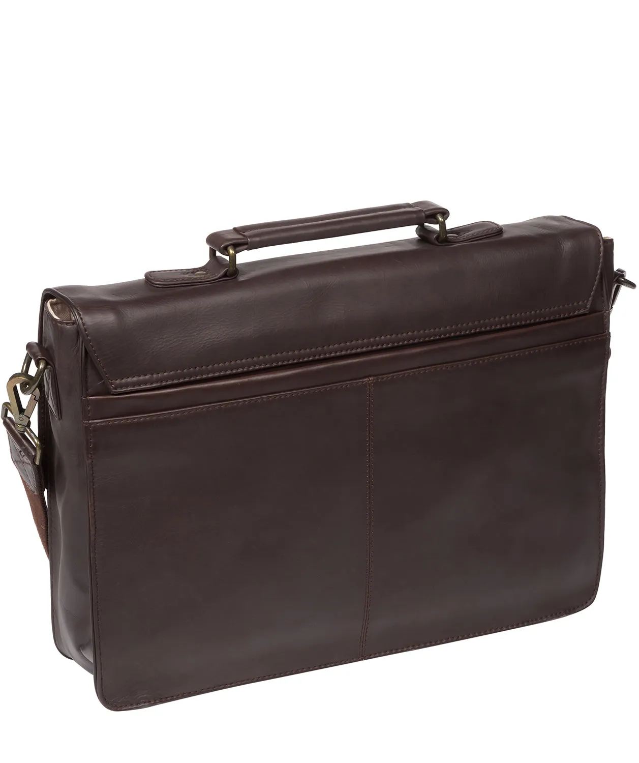 'Scolari' Dark Brown Leather Briefcase