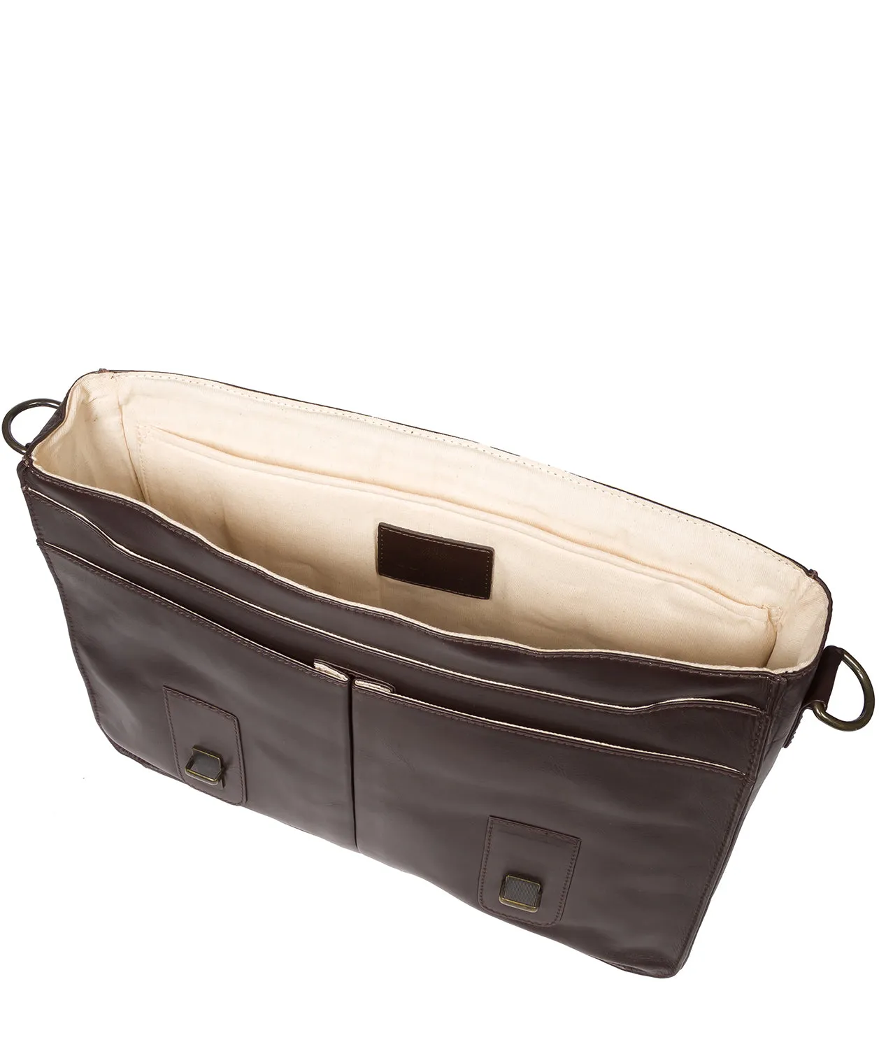 'Scolari' Dark Brown Leather Briefcase