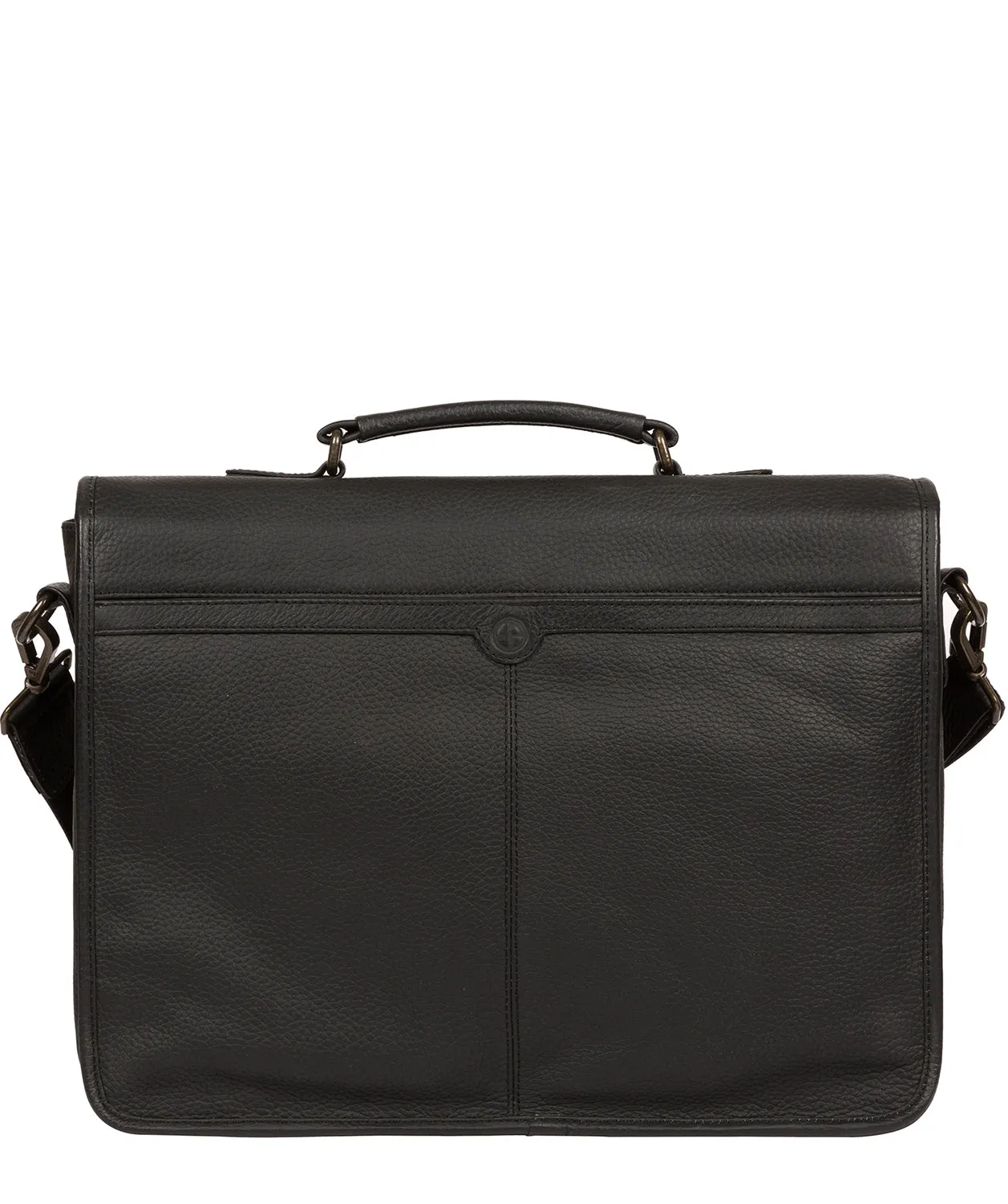 'Scott' Black Leather Workbag