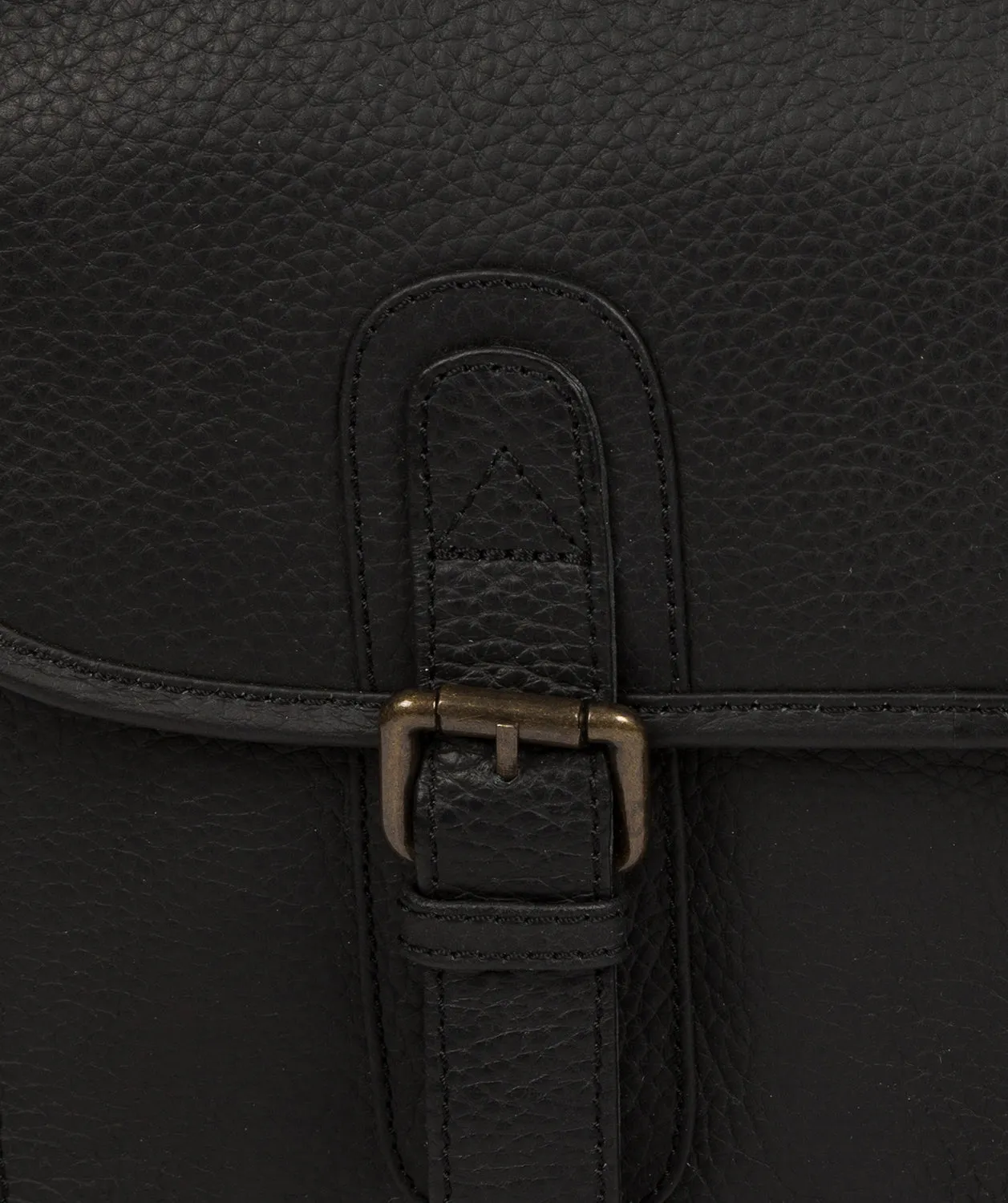 'Scott' Black Leather Workbag