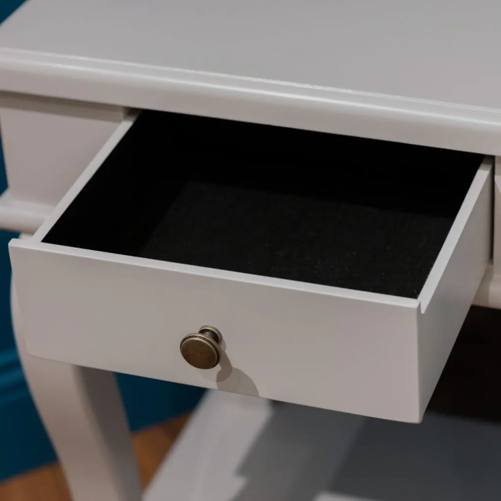 Scroll Grey 1-Drawer End Table by Tara Lane