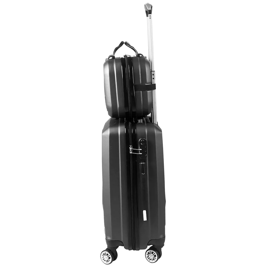 Set of 2 20"Travel Luggage Set - Dark Grey