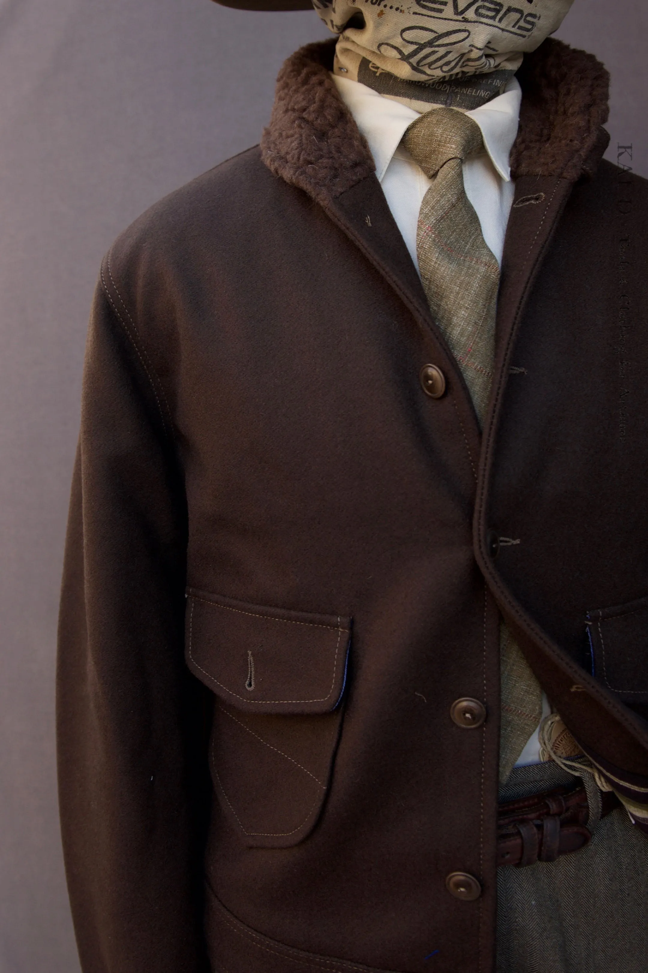 Shawl Collar Wool Short Jacket - Deep Brown - M, L, XL (NO RETURN)