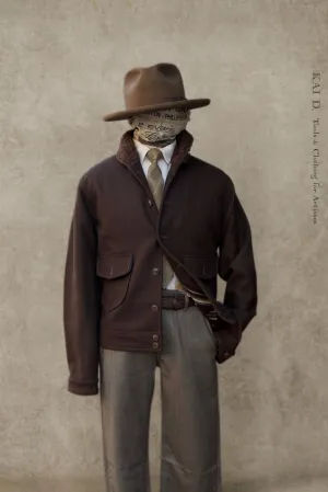 Shawl Collar Wool Short Jacket - Deep Brown - M, L, XL (NO RETURN)
