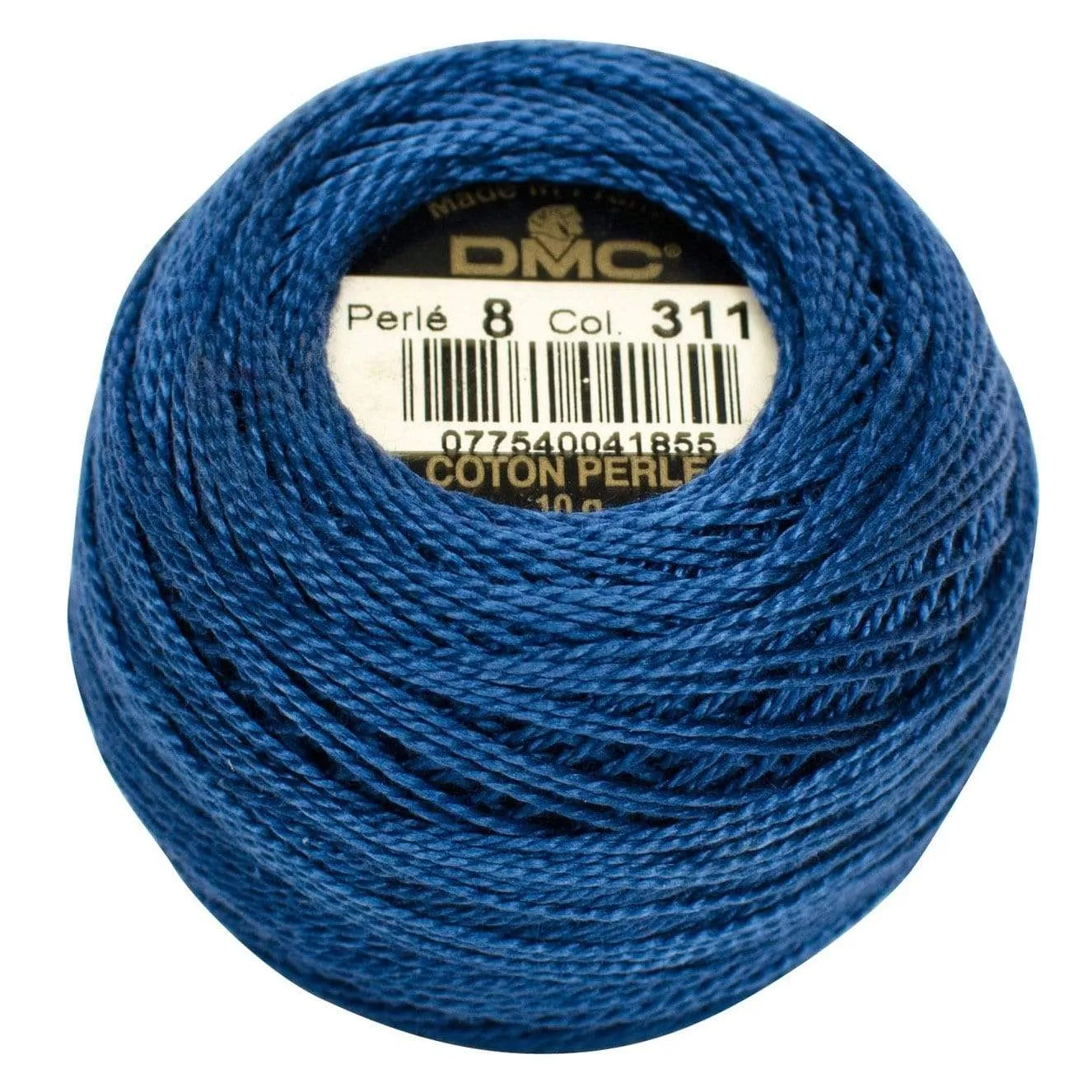 Size 8 Pearl Cotton Ball in Color 311 ~ Medium Navy Blue