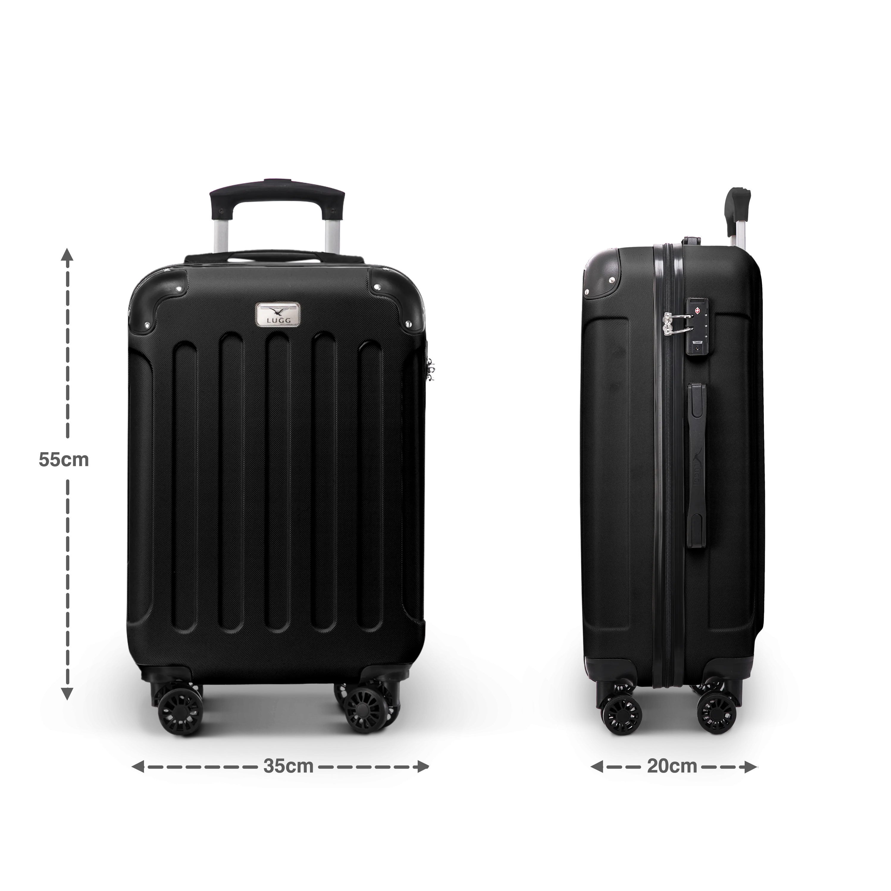 Skywander 20" Cabin Suitcase in Black