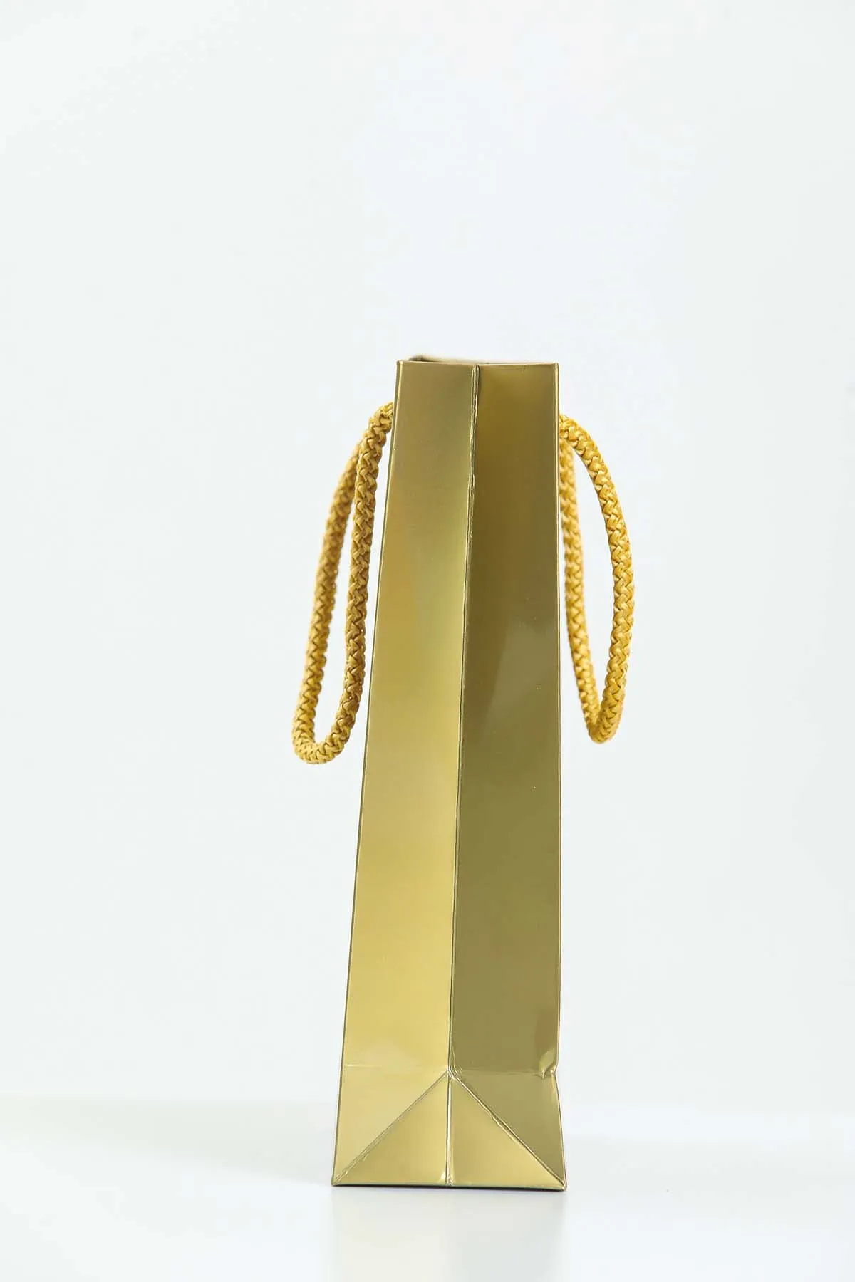 Small Gold Glossy Laminated Uk Carrier Bags