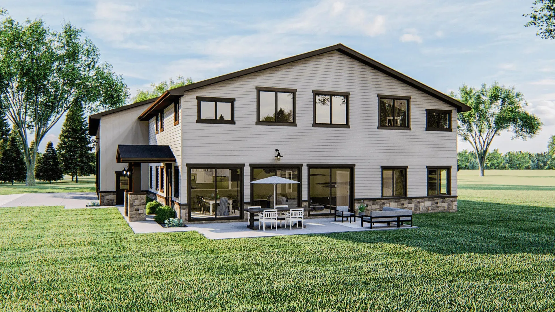 Spacious 4-Bay Garage Plan with 2,776 sq ft Living Space
