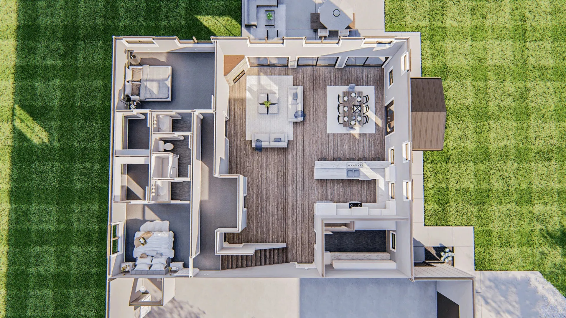 Spacious 4-Bay Garage Plan with 2,776 sq ft Living Space