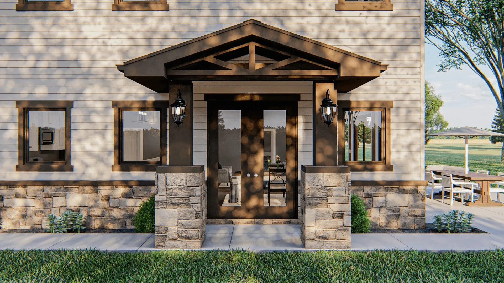 Spacious 4-Bay Garage Plan with 2,776 sq ft Living Space