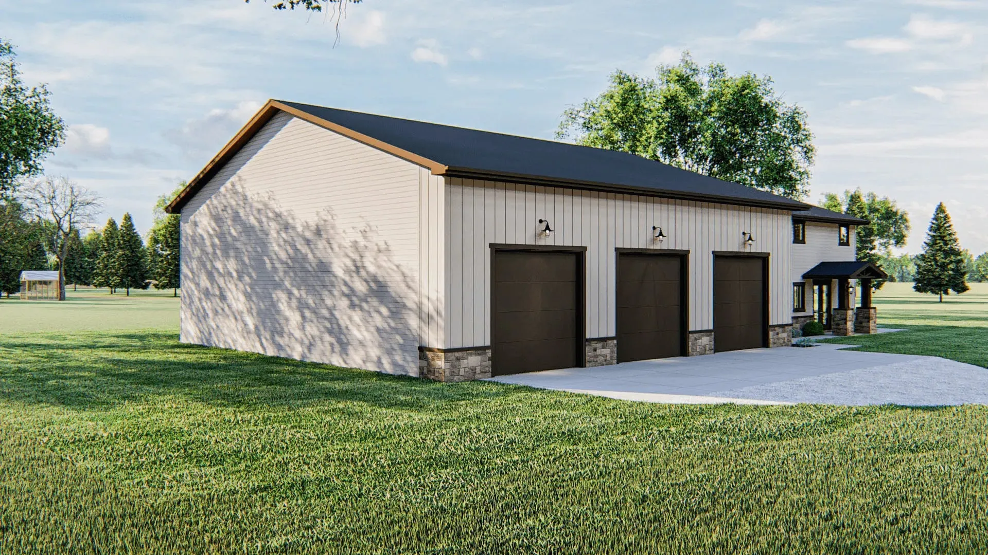 Spacious 4-Bay Garage Plan with 2,776 sq ft Living Space