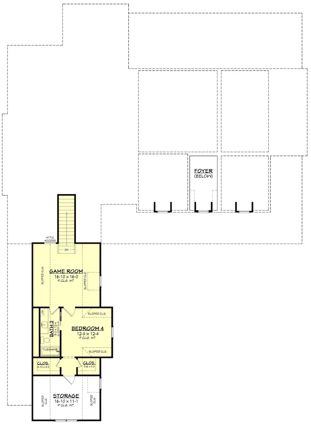 Spacious 4-Bedroom Home Plan with Front and Rear Porches