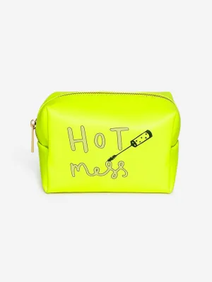 Studiowest Yellow Hot Mess Print Makeup Pouch