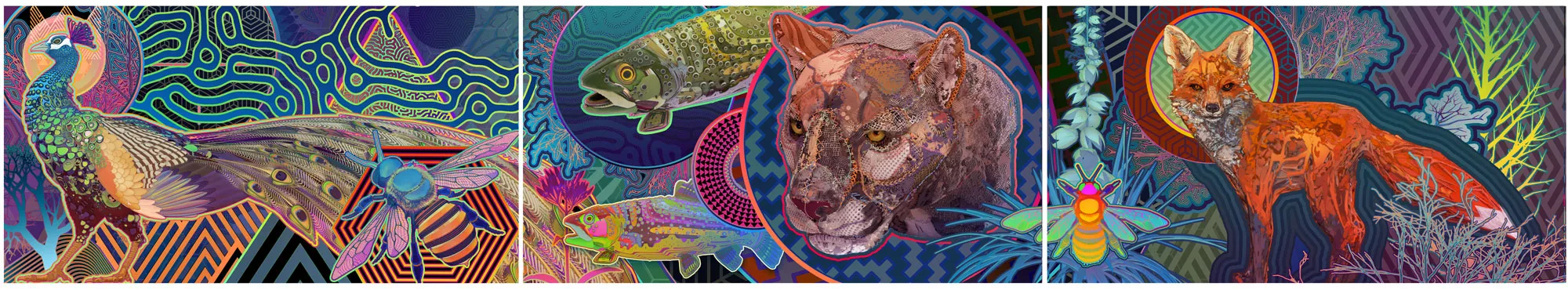 The Lyons Mural Triptych Posters