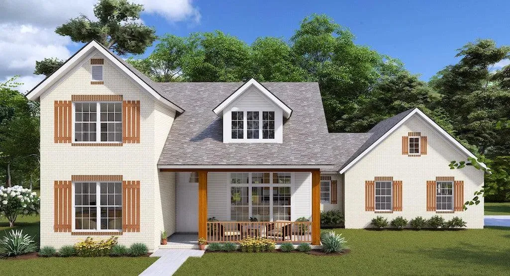 Three Bedroom Home Plan with Spacious Living and Garage Features