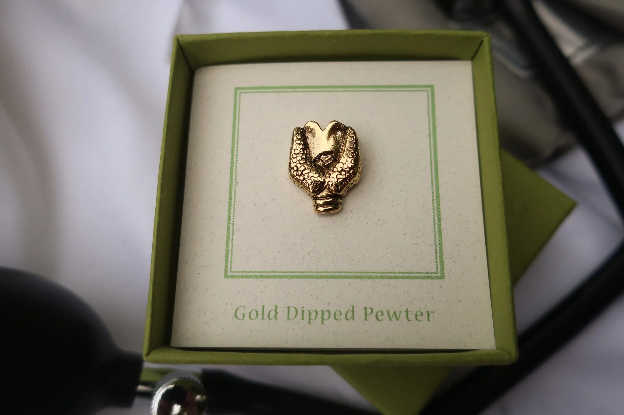 Thyroid Gland Gold Lapel Pin