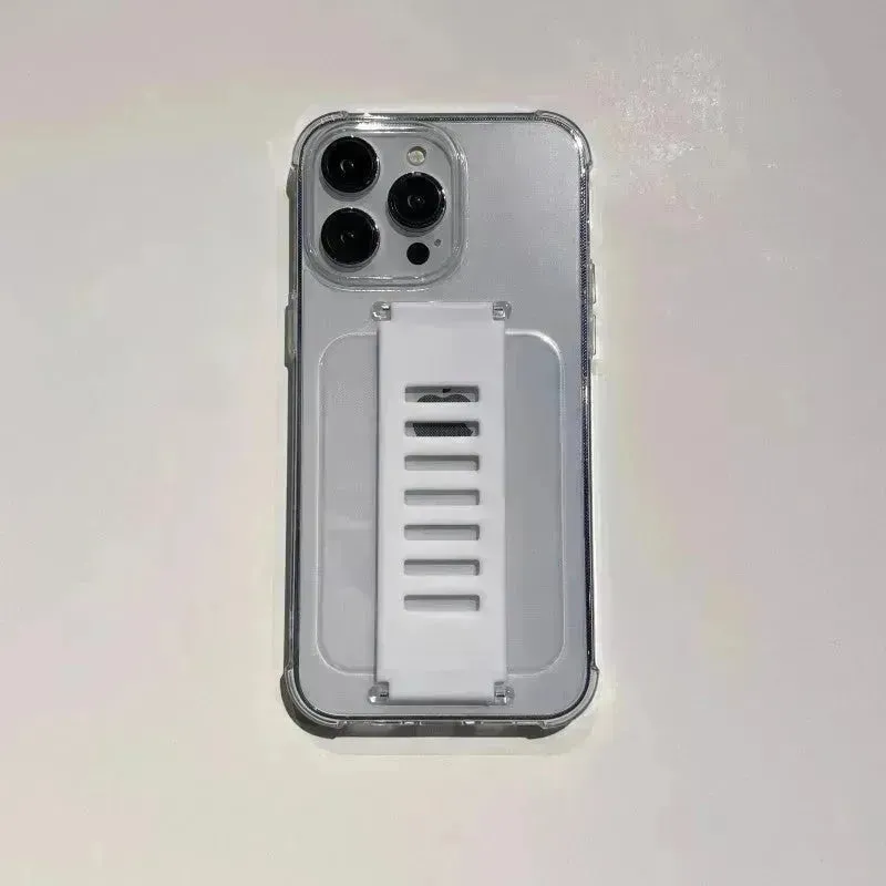 Transparent Case Wrist Strap Bracket Non-slip Phone Case