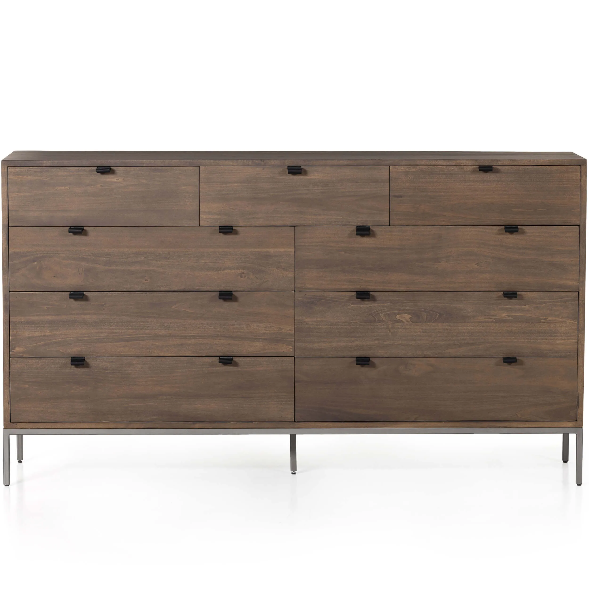 Trey 9 Drawer Dresser, Auburn