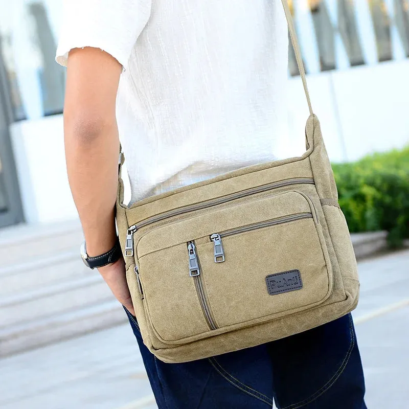 Vintage Canvas Travel Crossbody Bag
