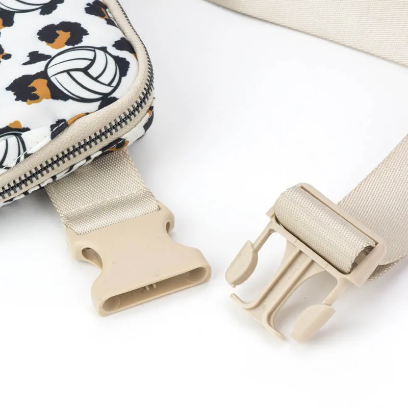 Volleyball & Leopard Print Easy Carry Belt Bag
