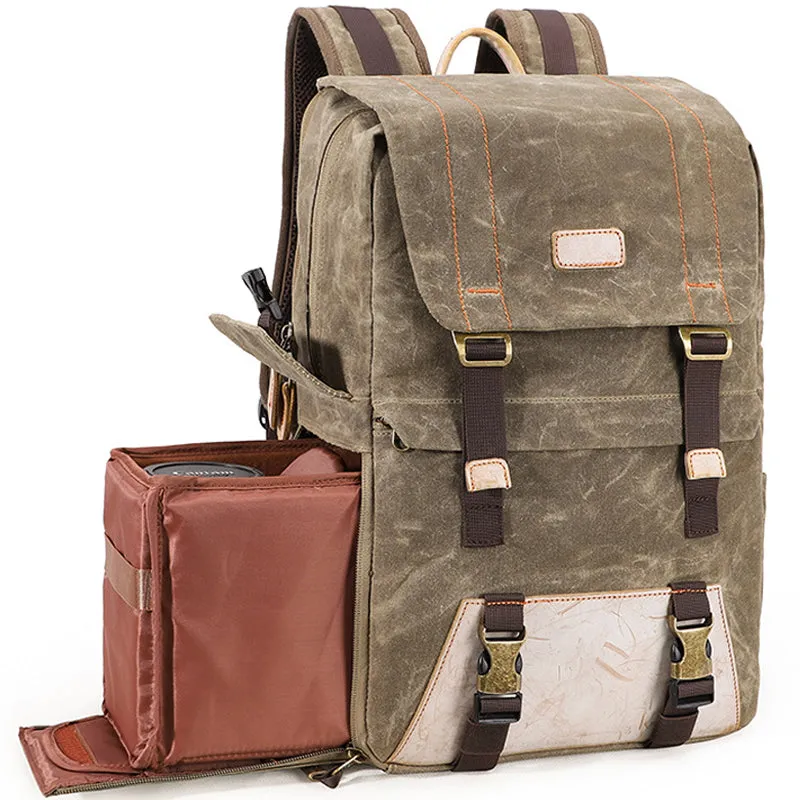 Waterproof Camera Backpack Canvas Laptop Bags Travel Bag