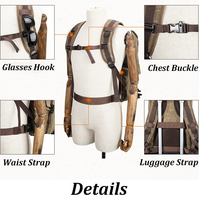 Waterproof Camera Backpack Canvas Laptop Bags Travel Bag